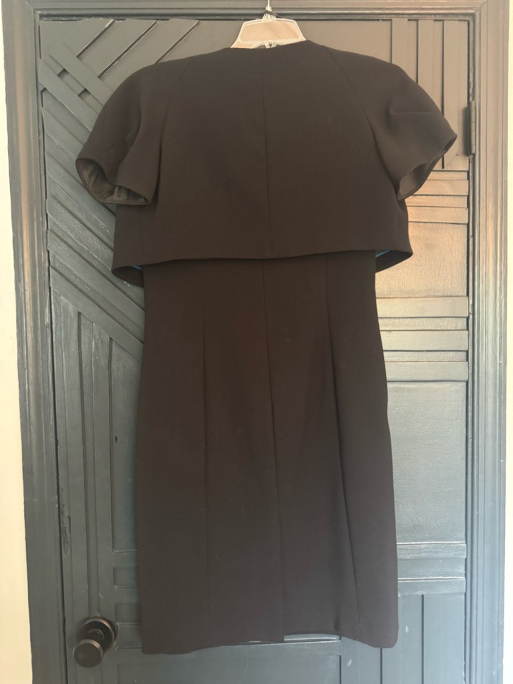 Calvin Klein Black Midi Shift Dress with Cropped Bolero - Picture 2 of 10